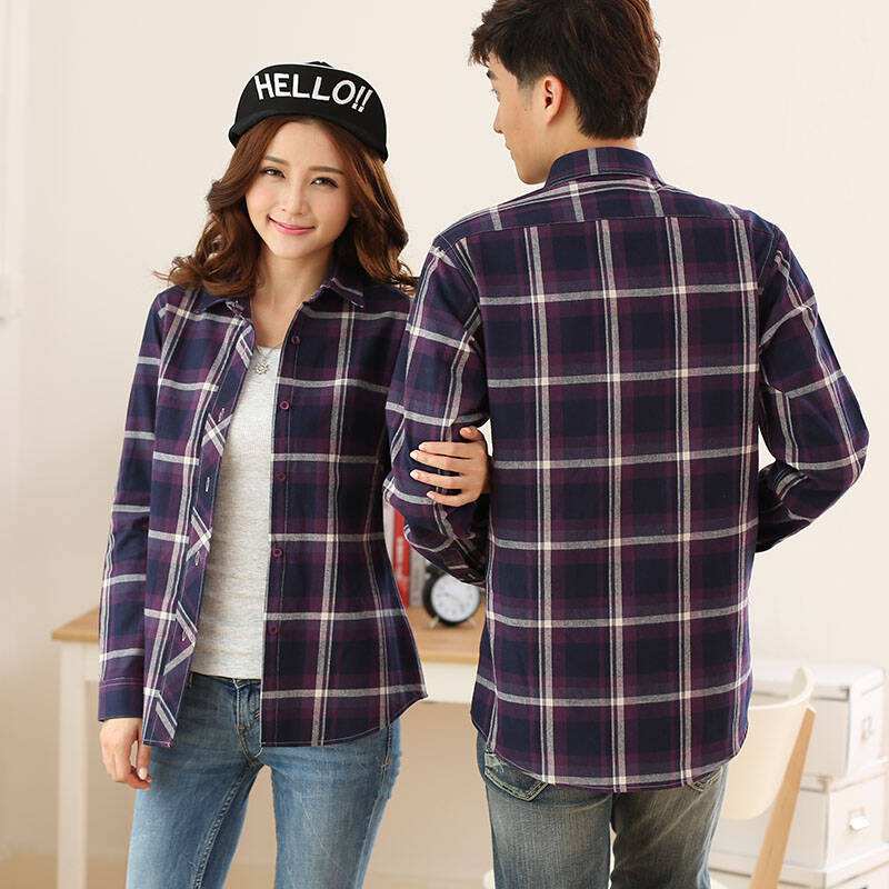 情侶格子襯衫